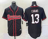 Men's Tampa Bay Buccaneers #13 Mike Evans Black With Patch Cool Base Stitched Baseball Jersey,baseball caps,new era cap wholesale,wholesale hats
